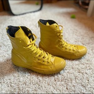 CONVERSE RARE YELLOW ALL RUBBER HIGH TOP RAIN BOOT